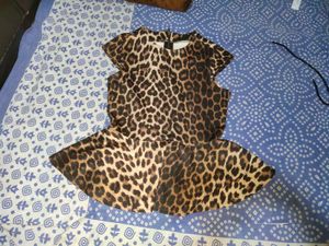 Asos Brand Peplum Leapord Print Top Luxury