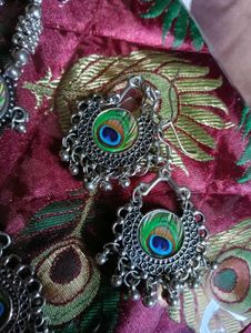 Peacock Necklace &amp; Earring Set