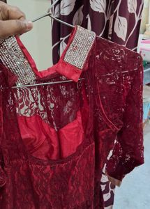 Red Net Gown