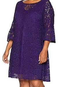 Elegant Purple Lace Dress