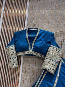 Elegant Teal Lehenga Choli with Dupatta