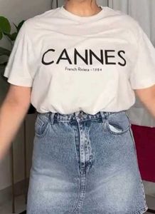 H&M Cannes Printed Oversized T-shirt