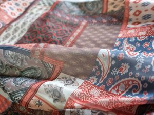 Boho Print Tie-Front Top