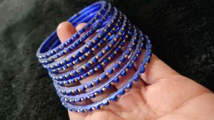 Blue Glass Bangle Set
