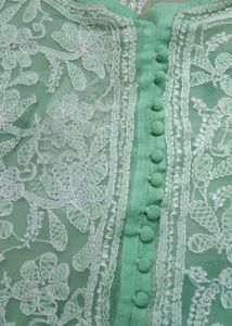 Mint Green Embroidered Top
