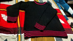 🤩Striped Black Knit Top Woolen