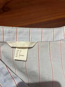 Striped Tie-Waist Blouse