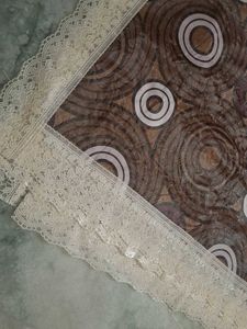 Elegant Table Cover with Lace Trim