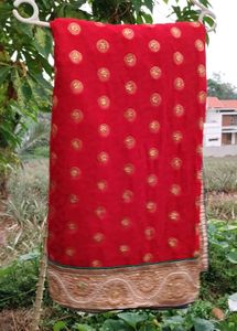 Elegant Red Saree