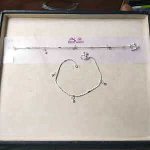 Pure Silver Anklets पायल For Women& Girls. 1 जोड़ि