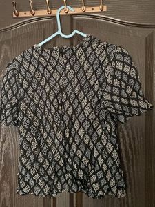 Patterned Black Top