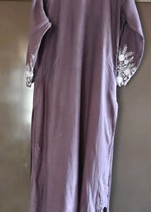 Elegant Purple Embroidered Kurta set