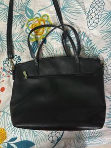 Black Tote Bag with Shoulder Strap