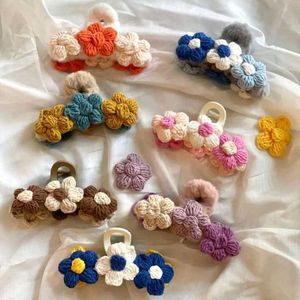 Floral Crochet Hair Claw Clips( set of 2)