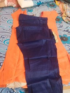 Orange Embroidered Kurti