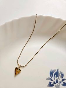 Trendy Golden Heart Anti-Tarnish Necklace