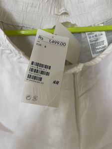 H&amp;M White Wide Leg Pants