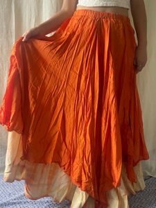 Two Tone Asymmetrical Skirt