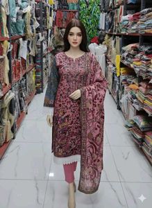 Floral Print Pakistani Suit