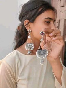 Stylish oxidised earrings for women | long earring