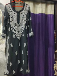 Elegant Black Georgette Kurta