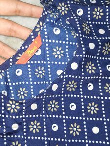 Navy Diamond Print Kurti