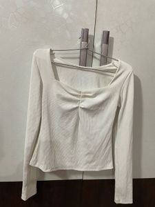 White Long Sleeve Top