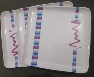 Set Of 11 Plastic Plates Microwave Safe