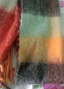 Cozy winter korean style Plaid Blanket Scarf