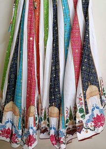 Colorful Embroidered Lehenga With Necklac