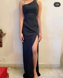 Black maxi Slit Dress