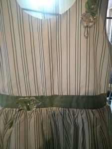 White And Black Lined Frocks
