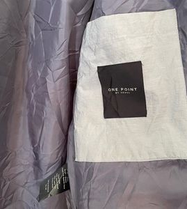 Oversized Minimalist Gray Drawstring Jacket