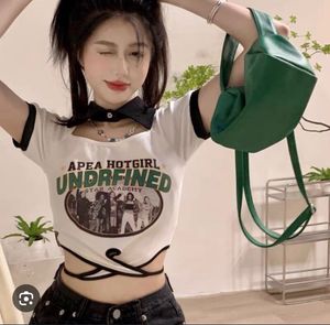 Graphic Print Crop Top