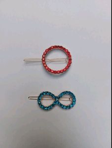 Korean Fancy Bling Hair Clips Set 4