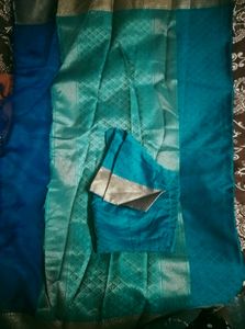 Blue Colour Fancy Pattu Saree