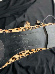 Zara Cheetah Print Tie Up Flats