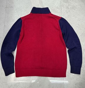 Ralph Lauren Red &amp; Navy Quarter Zip Sweater