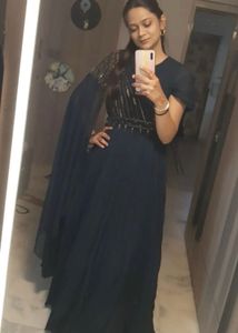 Elegant Blue Ethnic Gown