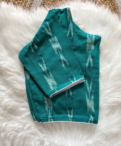 Ikkat Boat Neck Blouse