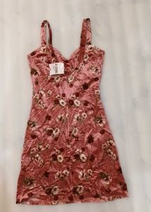 Floral Velvet Mini Dress 34 to 36