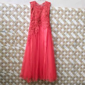 Elegant Coral Party Gown