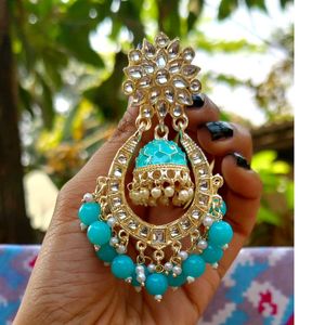New Aqua Blue Jhumka Earrings 🦋