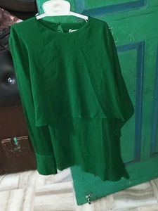 Emerald Green Layered Blouse