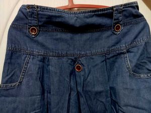 Women&#39;s Blue Denim Western Skirt