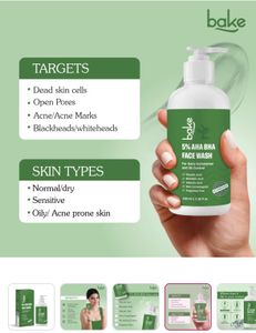 5% AHA BHA Face Wash with Salicylic Acid, Glycolic