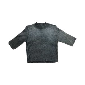 Black Blingy Woolen Top