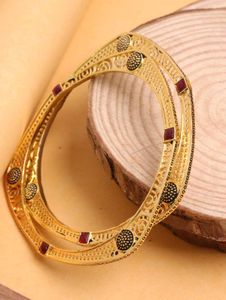 Ornate Gold-Tone Bangle Set