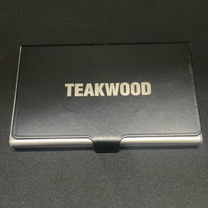 Teakwood Metal Card Holder