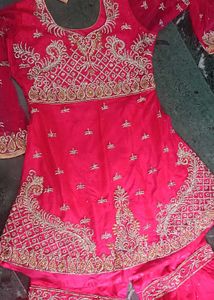 Elegant Pink ghrara Set
